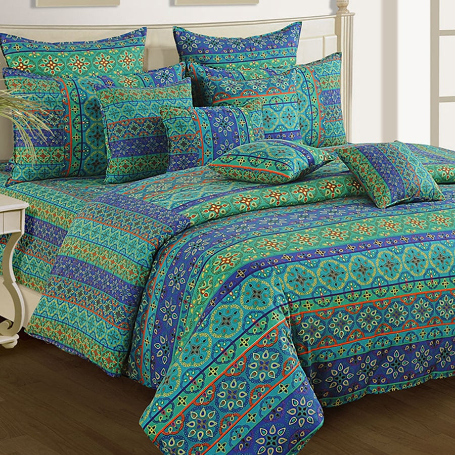 Shades Of Paradise Fitted Bed Sheet- 1423