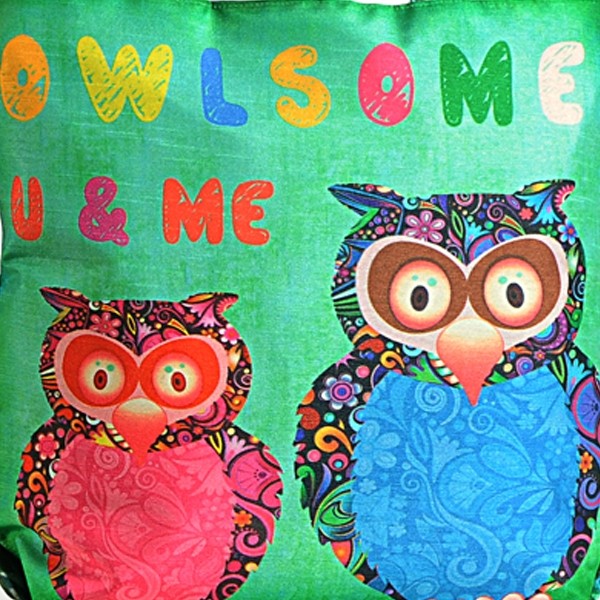 Designer Green Animal Theme Bags- Owl-1