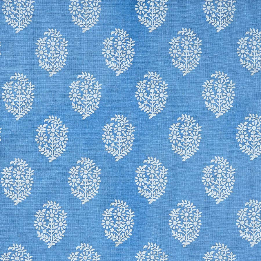 GHARANA BOLSTER COVER BLUE AND WHITE -10506