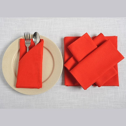 Royal Solid Dinner Napkin Sets – Red