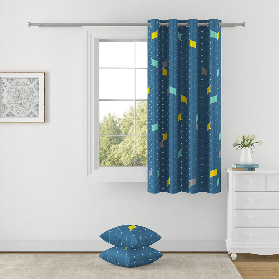 Blue Bliss Omega Curtains - 3747