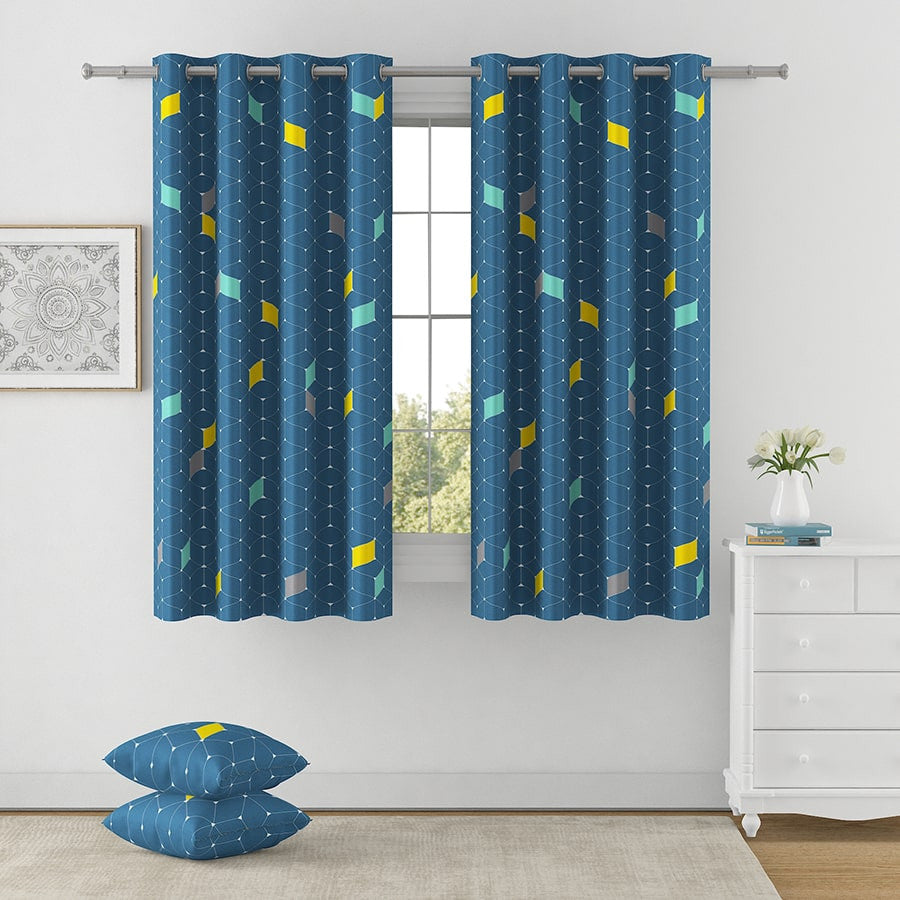 Blue Bliss Omega Curtains - 3747