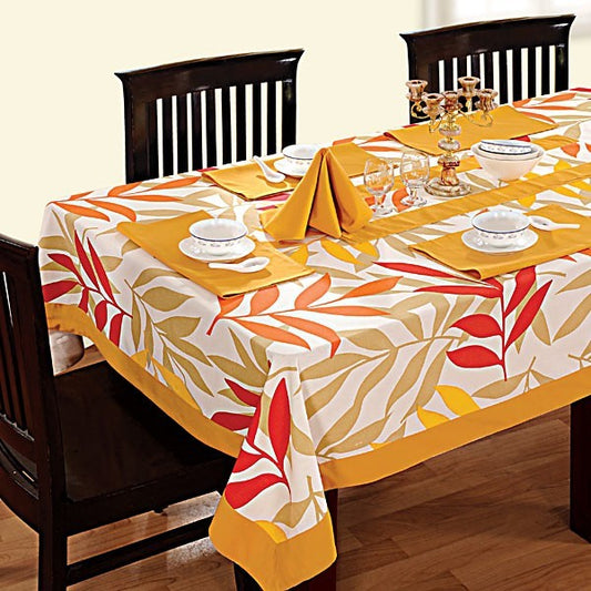 Foliage Printed Rectangular Table Linen-5904