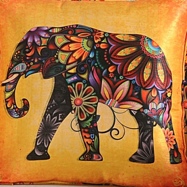 Elephant Digital Printed Cushion Cover- 1152