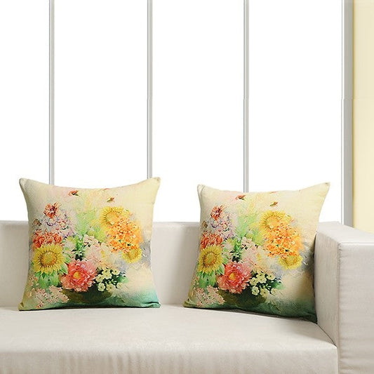 Floral Fantasy Digital Printed Cushion Covers - SCC-02