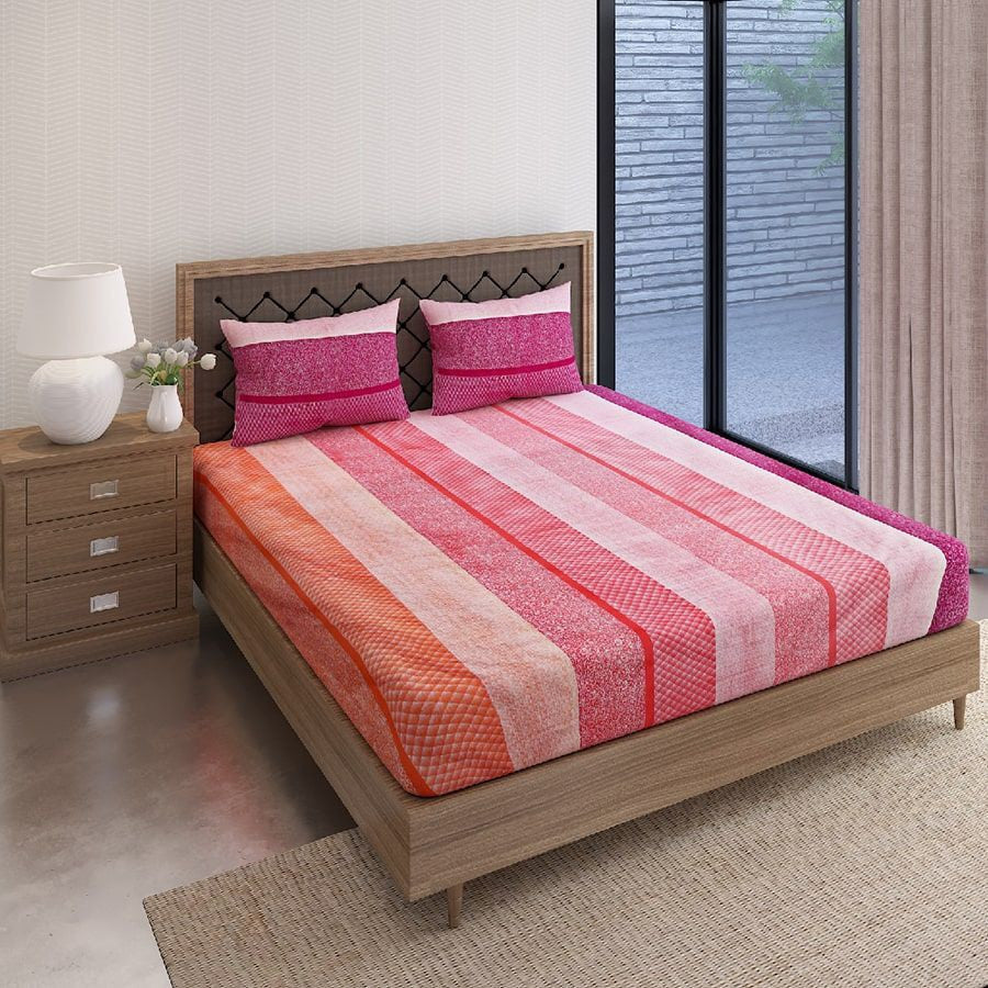 Luxury Honey Vedic Fitted Bed Sheet-12142