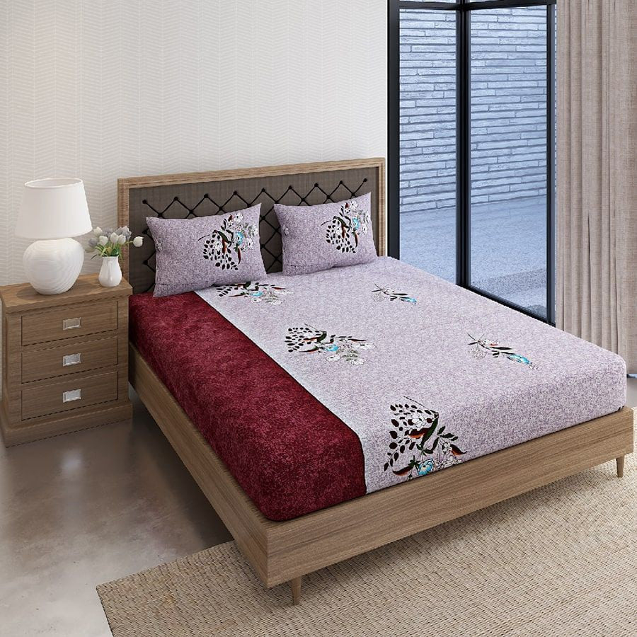 Crisp Charm Vedic Fitted Bed Sheet-12155