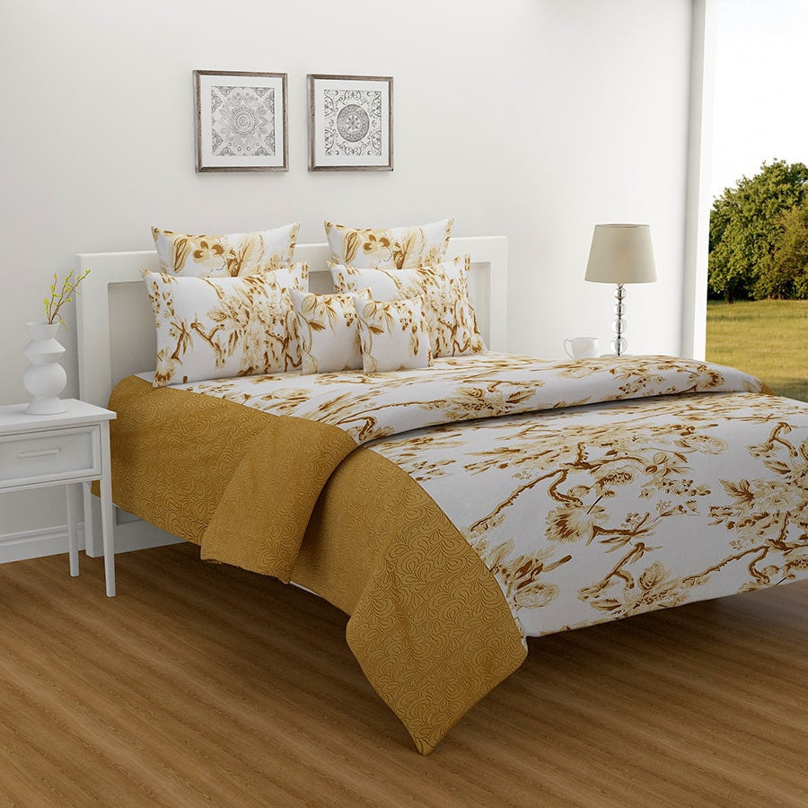 Blissful Show Vedic Fitted Bed Sheet-12219