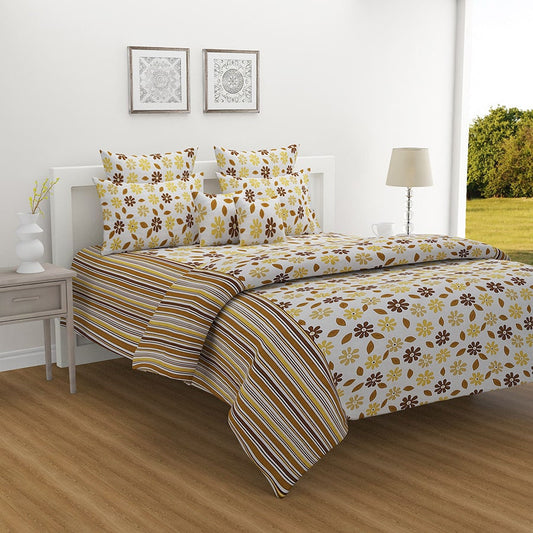 Soothing Splendor Vedic Fitted Bed Sheet-12221