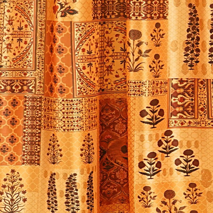 ORANGE INDIAN REGAL CURTAIN