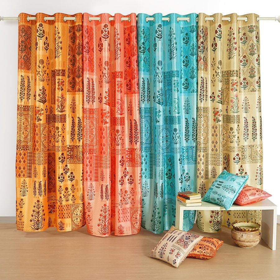 ORANGE INDIAN REGAL CURTAIN