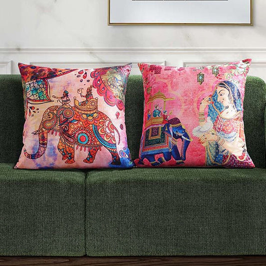 Digital Printed Dupion Cushion Covers-5265