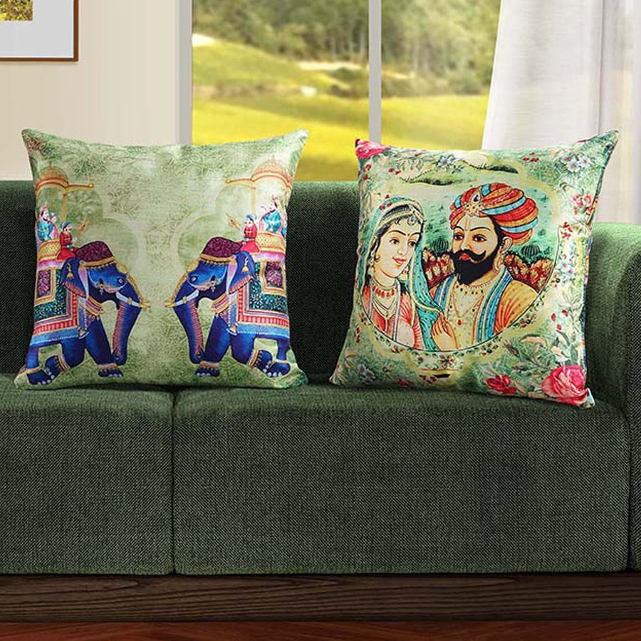 Digital Printed Dupion Cushion Covers-5267