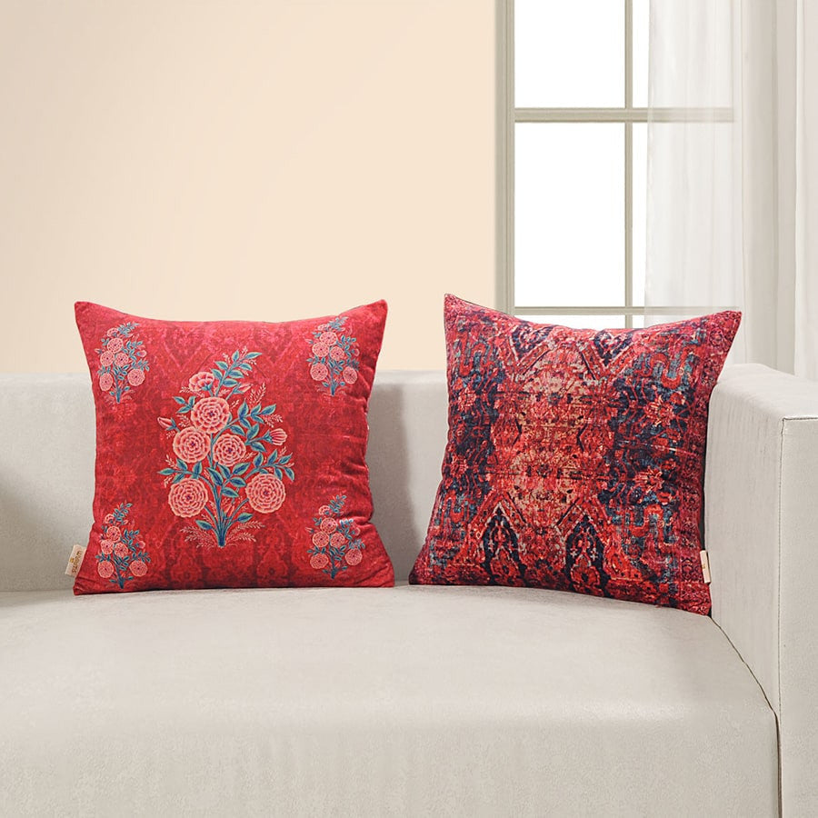 Digitally Printed Velvet Cushion Cover-5223