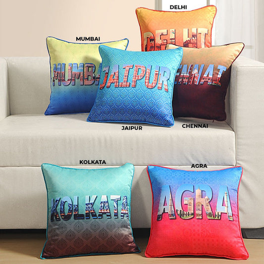 City Theme Cushion Cover