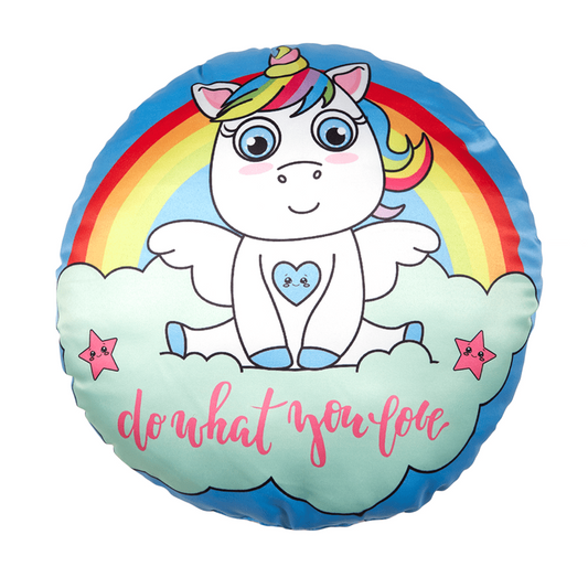 ROUND UNICORN SHAPED DIGITAL CUSHION COVER