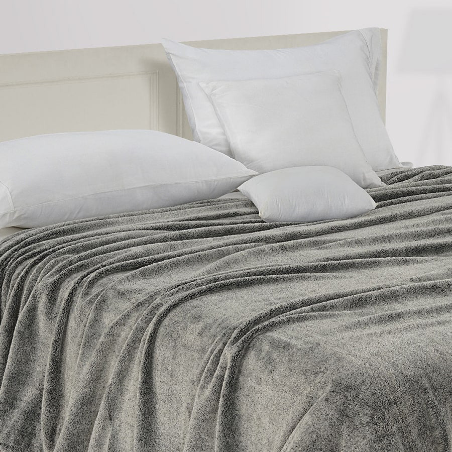 Grey Premium Micro Fur Top Sheet - 78053