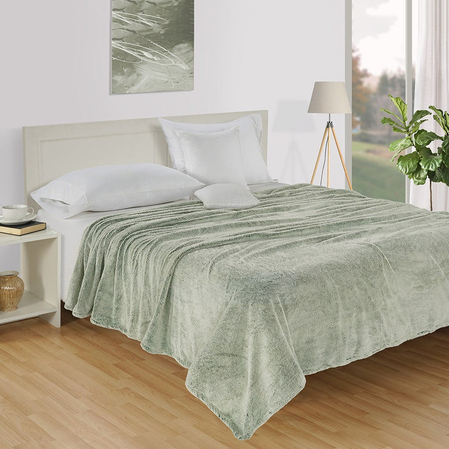 Pistachio Green Preimum Micro Fur Top Sheet - 78054