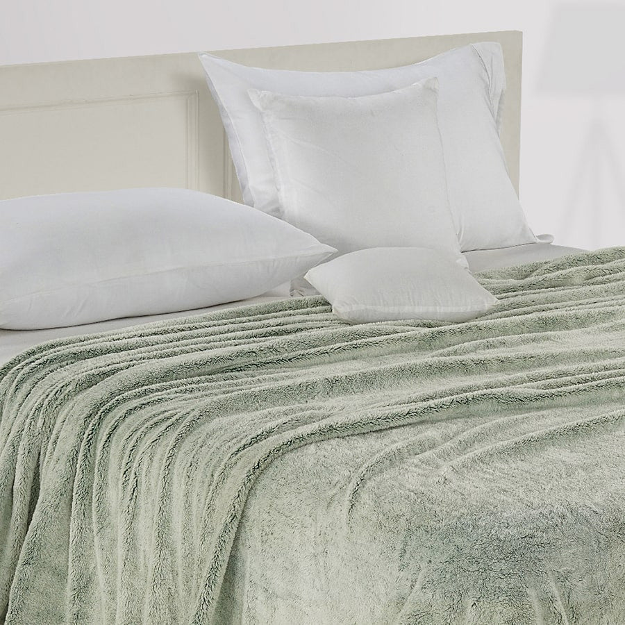 Pistachio Green Preimum Micro Fur Top Sheet - 78054