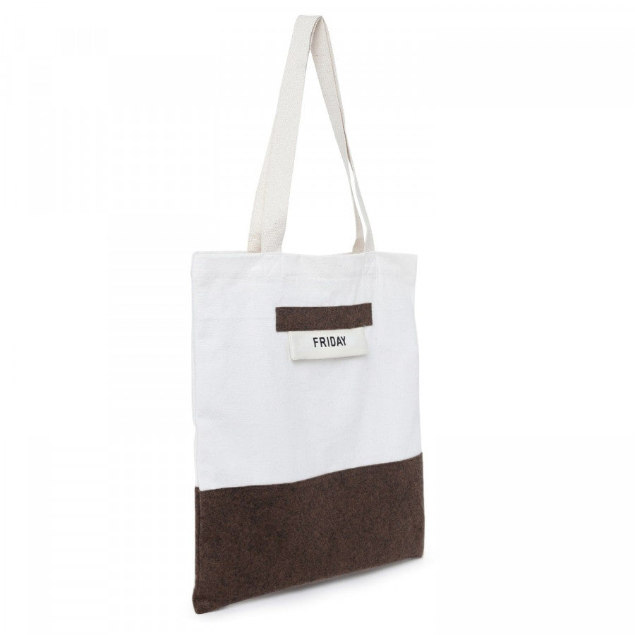 Felt Canvas Weekday Shopping Bag