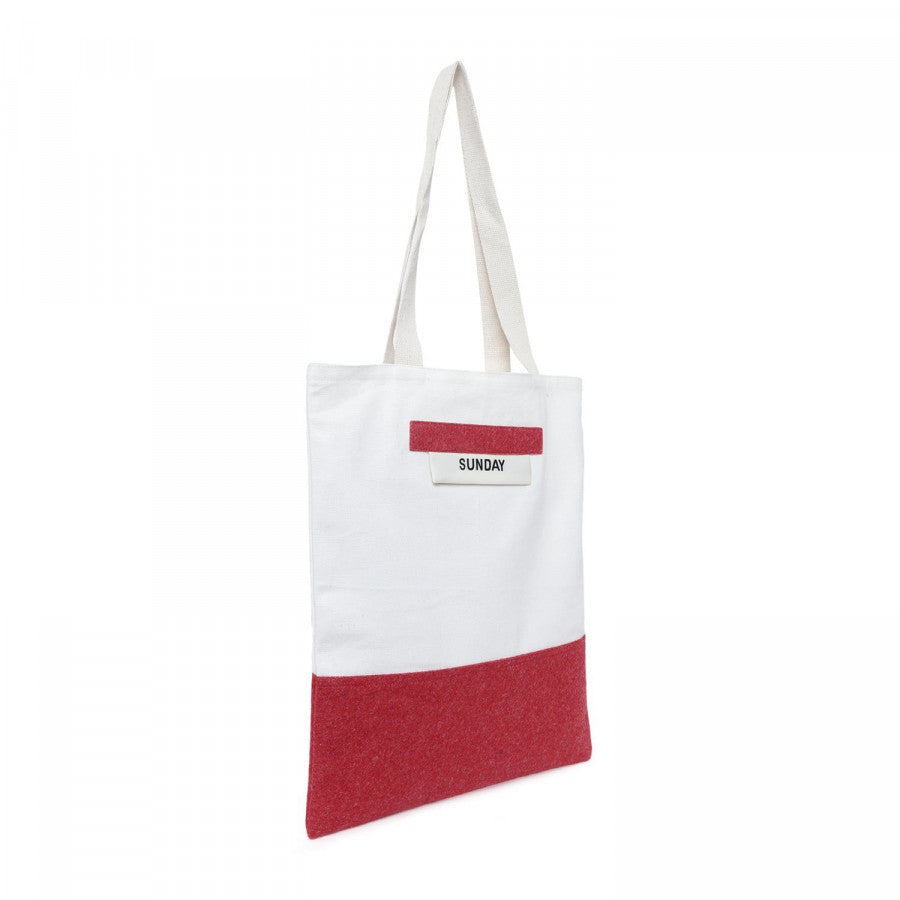 Felt Canvas Weekday Shopping Bag