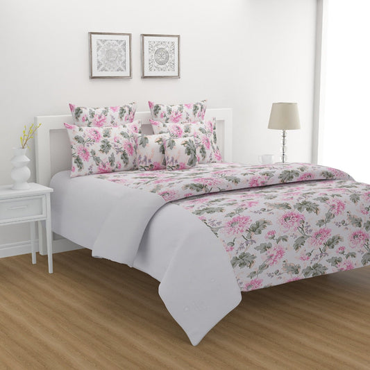 Cream ‘N’ Pink Bed Sheet - Shades of Paradise (D. No.3612)