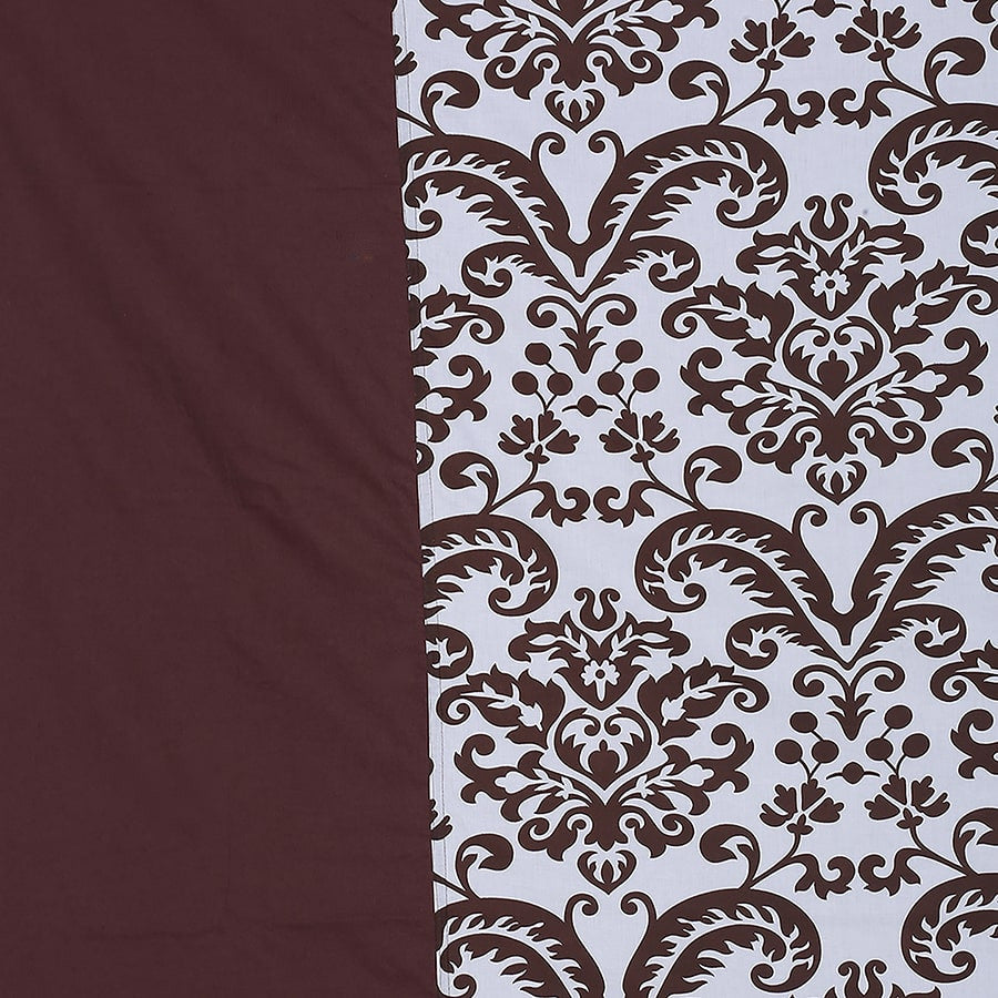 Chocolate Baroque Bed Sheet - Shades of Paradise (D. No.9009)