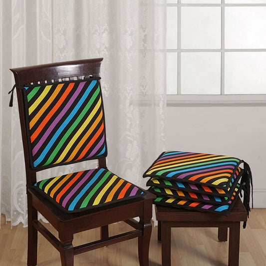 Rainbow Stripes Chair Pads–1504