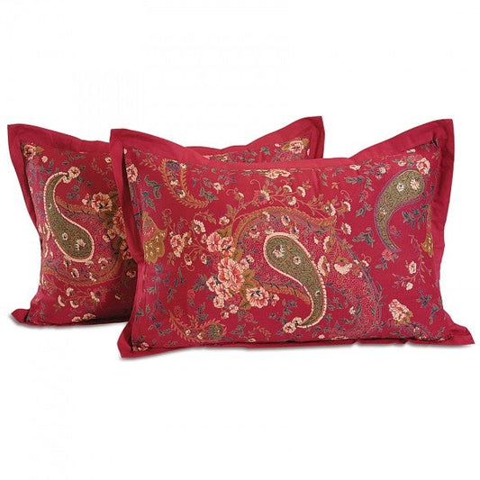 Red Paisley Pillow Covers- 3002