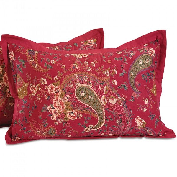 Red Paisley Pillow Covers- 3002