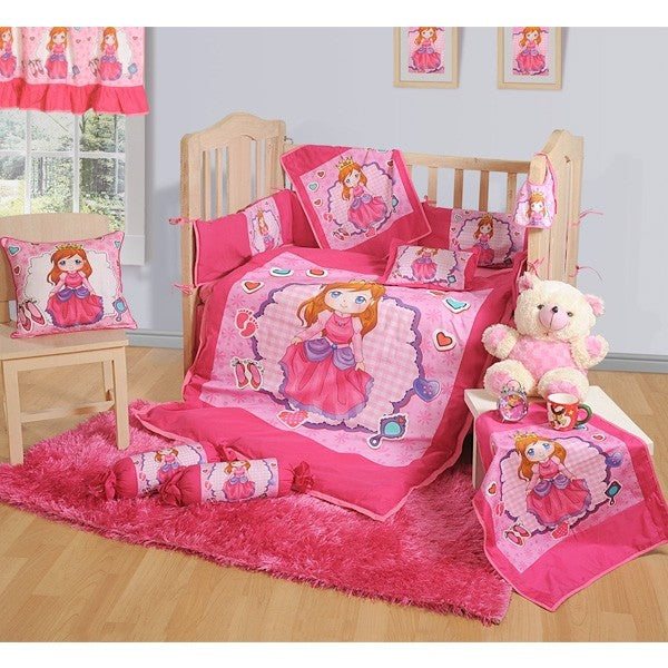 Pink Princess Baby Cot Set- 1006