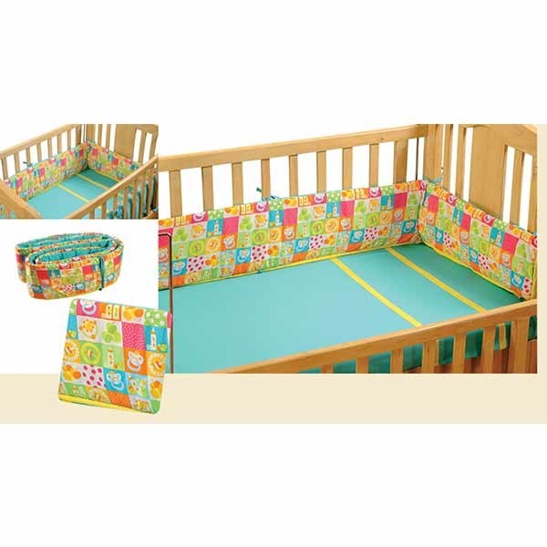 Colored Checkered Cot Bumper- 1011