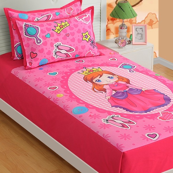 Royal Princess Kids Bed sheet Single- SKB-163 Lil Princess