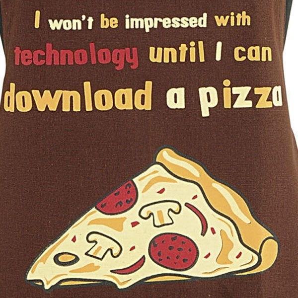 Brown Pizza Graffiti Apron- APG-G020