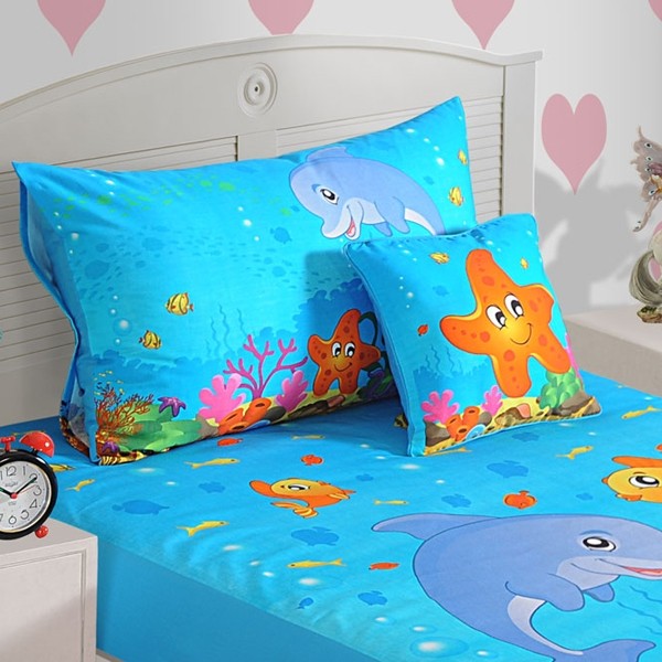 Marine Kids Bed Sheet- SBK- 141