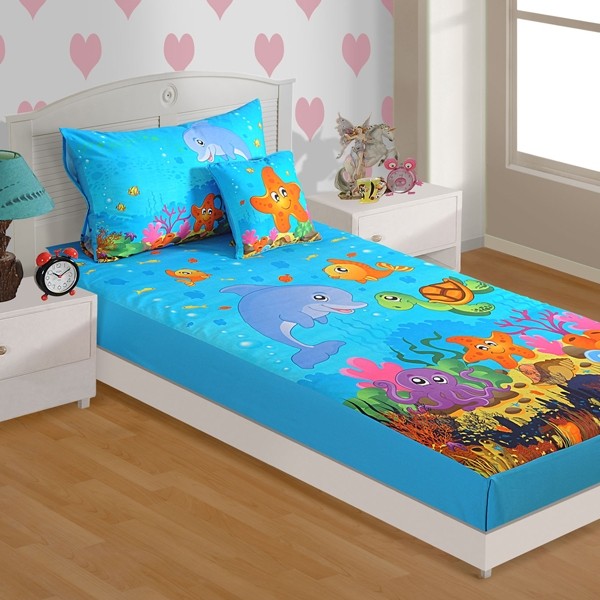 Marine Kids Bed Sheet- SBK- 141