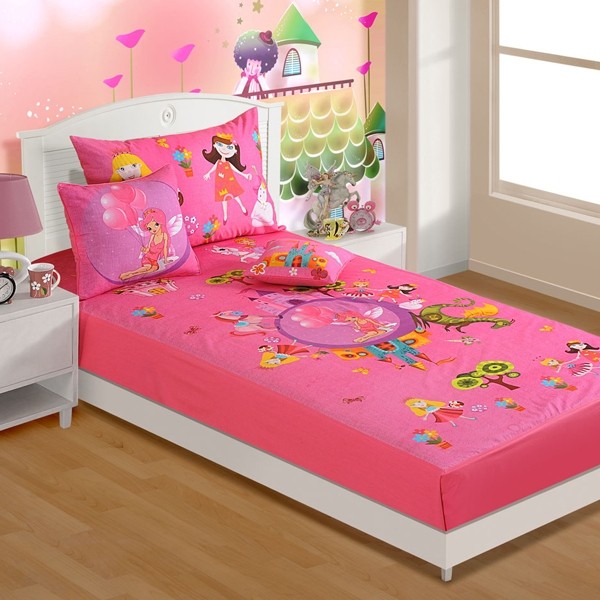 Fairy Land Kids Bed Sheet- SBK- 184