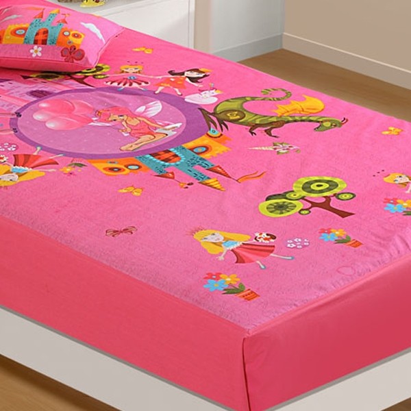 Fairy Land Kids Bed Sheet- SBK- 184