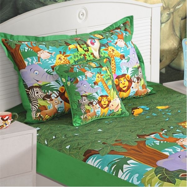 Jungle Kids Bed Sheet- SBK-134