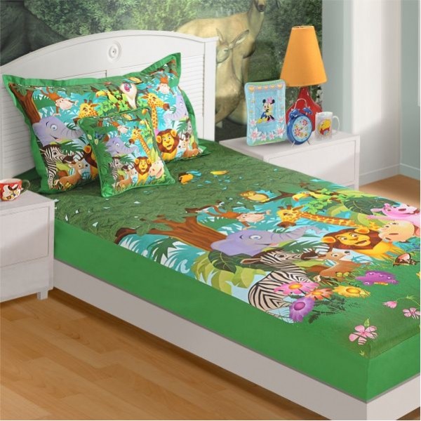 Jungle Kids Bed Sheet- SBK-134