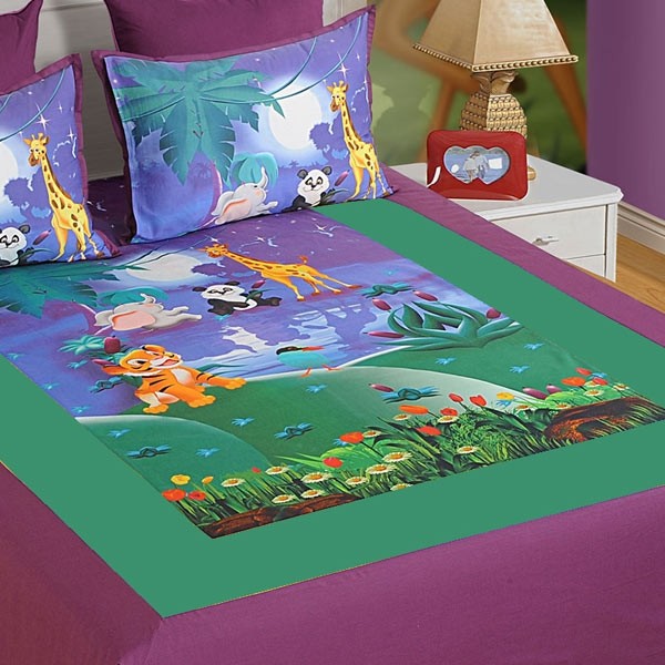 Double Kids Bed Sheet- DKB-140 Moonlight