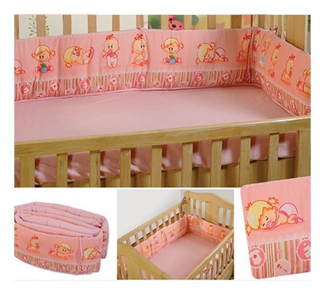 Pink Baby Cot Bumper - Infant Girl