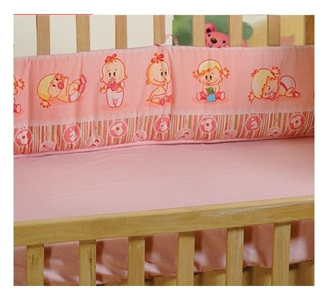 Pink Baby Cot Bumper - Infant Girl