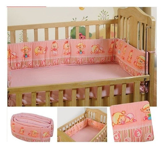 Pink Baby Cot Bumper - Infant Girl