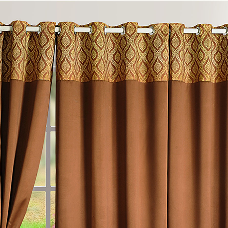 BROWN GOLD BLACKOUT CURTAINS – 2001