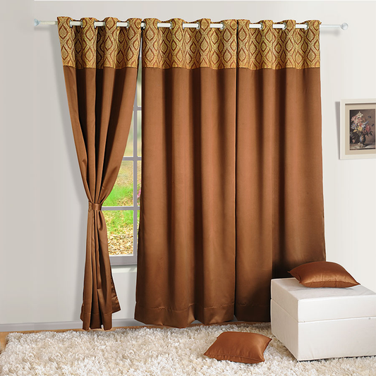 BROWN GOLD BLACKOUT CURTAINS – 2001