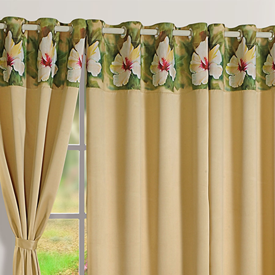 BLACKOUT CURTAINS PRINTED LATTE BEIGE-2008