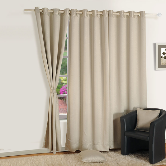 SHINY SILVER JACQUARD BLACKOUT CURTAINS- 2056