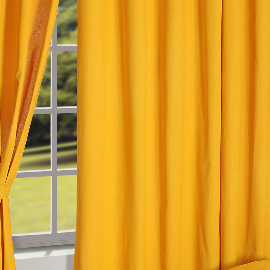 WARM YELLOW SOLID CURTAINS – 5904