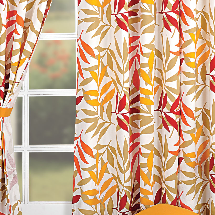 BLAZE YELLOW PRINTED CURTAINS-5904